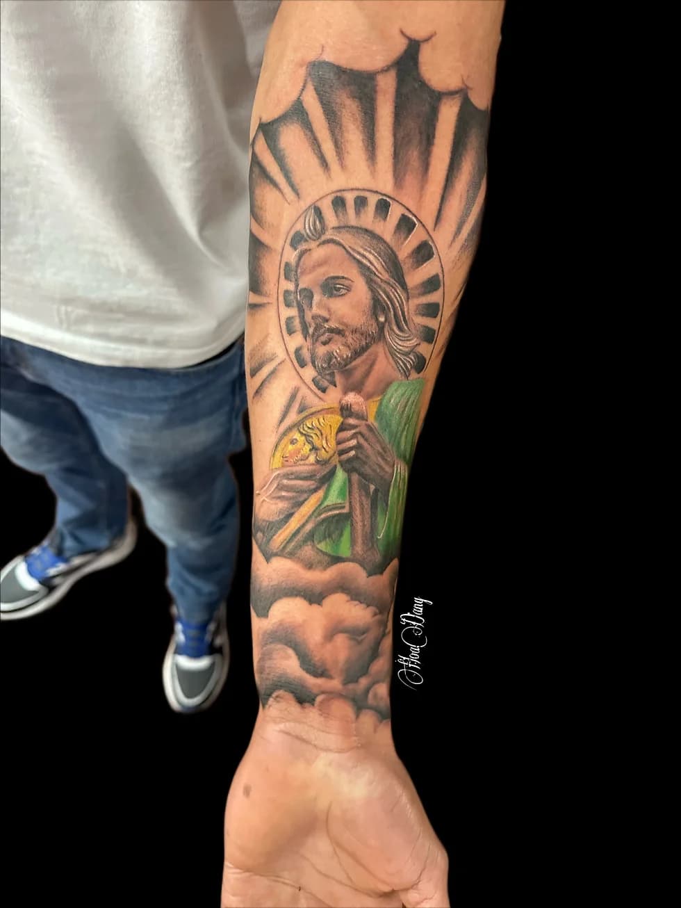 Color Saint Jude tattoo by HoaDang